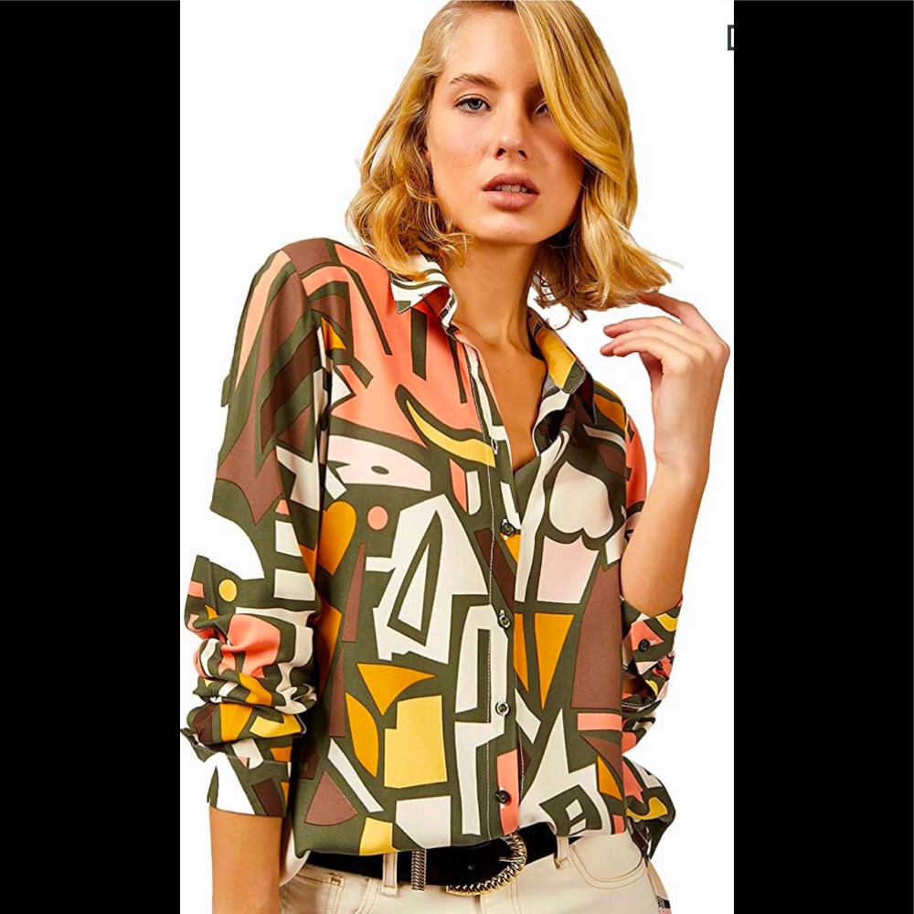 Khaki Green Button Down Shirt